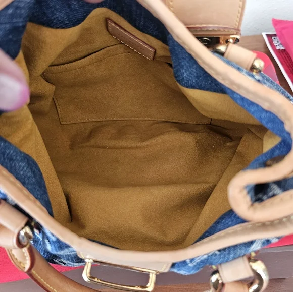 💯AUTHENTIC LOUIS VUITTON DENIM PLEATY BAG - Picture 4 of 7
